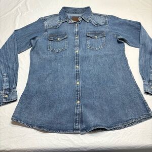 American Darling Blue Denim Button-Down Shirt